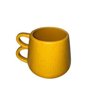 Ashland Summer Fair Yellow Speckled Ceramic Mug With Double Loop Handle